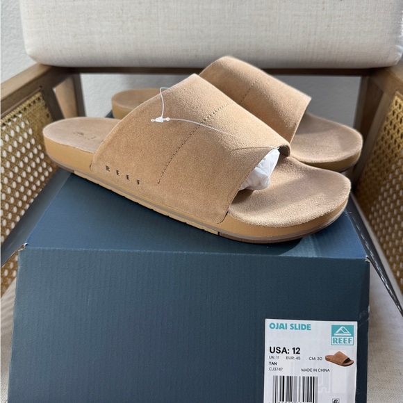 Reef Ojai Slide Sandals in Tan- Men - Picture 2 of 5